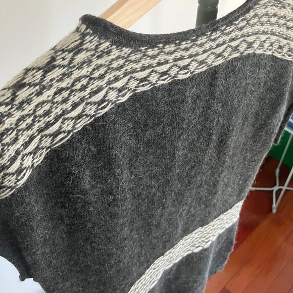 Grey and white topshop angora-blend belted vest (EU size 40 / US size 12) - Picture 8 of 12